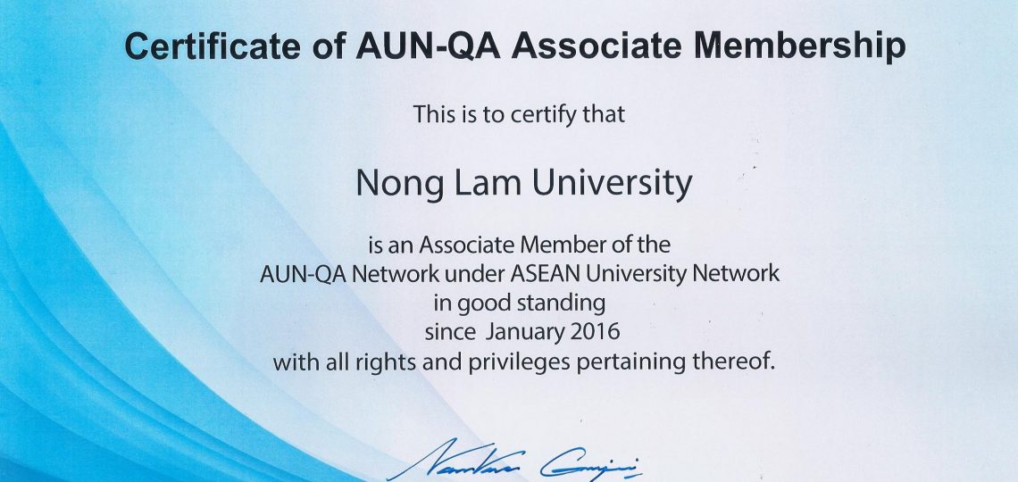 Trường Đại học Nông Lâm Tp.HCM được công nhận thành viên liên kết của tổ chức AUN