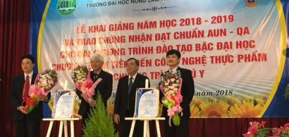 Trường Đại học Nông Lâm TP.HCM nhận chứng nhận của tổ chức AUN-QA