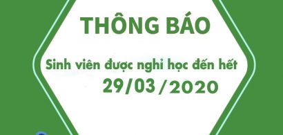 Thông báo về việc dời lịch học đến ngày 30/03/2020 để phòng tránh dịch bệnh viêm đường hô hấp cấp do Covid-19 gây ra