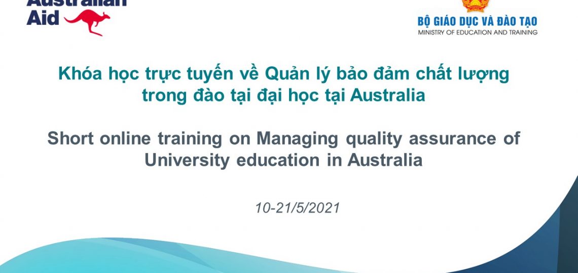 Khóa tập huấn trực tuyến về Quản lý bảo đảm chất lượng trong đào tại đại học tại Australia